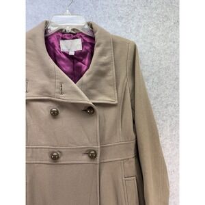 VTG Old Navy 2009 Women's 65% Wool Coat Tan Sz Small